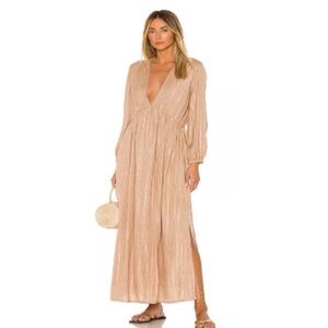 Elegant Tan Maxi Dress